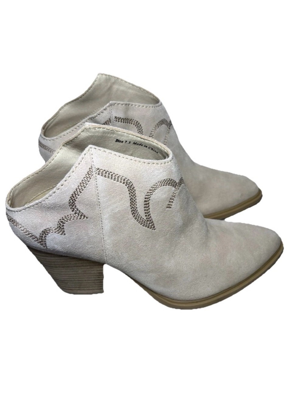 dolce vita Sola Western Bootie DV FOOTWEAR dune suede womens size 7.5